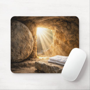 Ostermorgen leeres Grab Auferstehung Mousepad