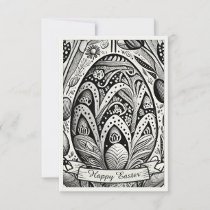 Ostermotiv b/w Cartoon mit Ostereiern 52158