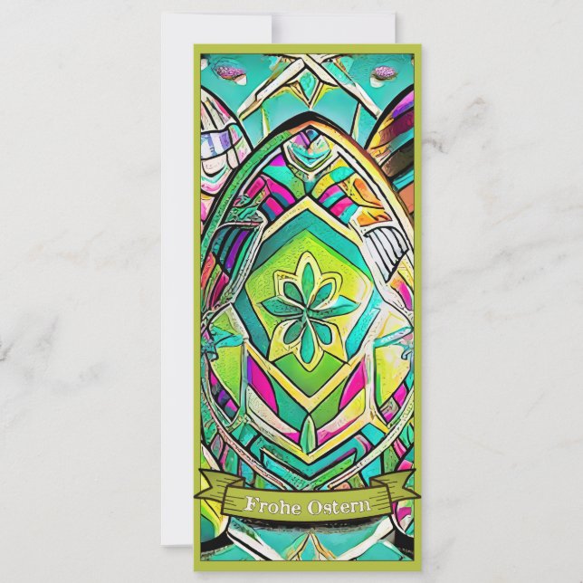 Ostermotiv-Cartoon mit Ostereier 13553 (Vorderseite)