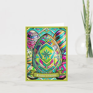 Ostermotiv-Cartoon mit Ostereier 13553 Karte