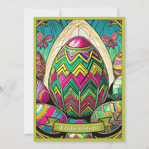 Ostermotiv farbiger Cartoon mit Ostereier 50085