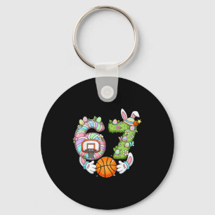 Ostern 6 7 Meme Sechs Sieben Süßer Hase Basketball Schlüsselanhänger