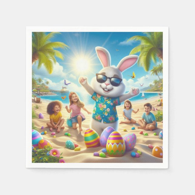 Ostern am Strand Serviette (Vorderseite)
