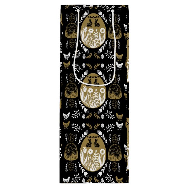 Ostern April Weihnachtsgeschenk Geschenktüte Für Weinflaschen (Vorderseite)