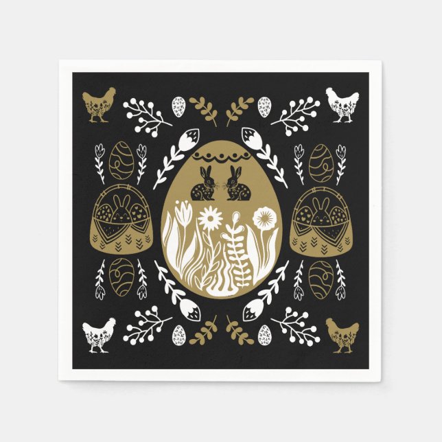 Ostern April Weihnachtsgeschenk Serviette (Vorderseite)