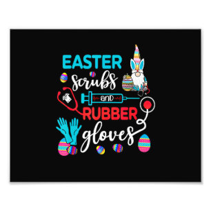 Ostern Arbeitskleidung Und Gummihandschuhe Kranken Fotodruck