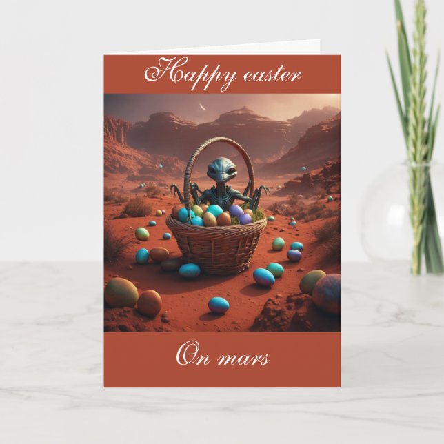 Ostern auf dem Mars Karte (Vorderseite)