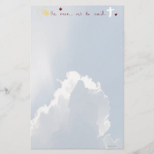 Ostern-Auferstehung ist er gestiegene Jesus-Rose Briefpapier