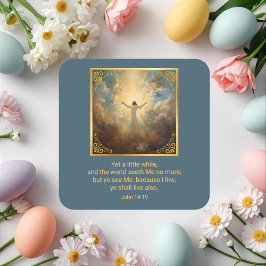 Ostern Auferstehung Religiös Rechteckiger Pappuntersetzer