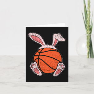 Ostern Basketball Lover Bunny Ears Ball Niedlich R Karte