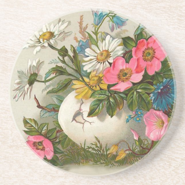 Ostern Blume Vintage Blumenpracht Untersetzer (Vorne)