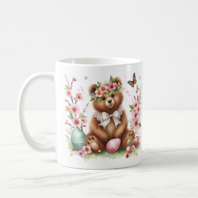 Ostern - Brauner Bär - Kaffeetasse (Links)