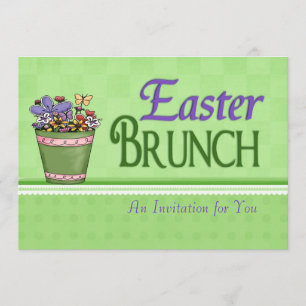 Ostern-Brunch-Frühlings-Garten Einladung