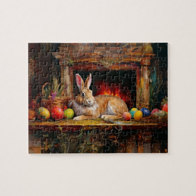 Ostern Bunny Bunte Ostereier (Horizontal)