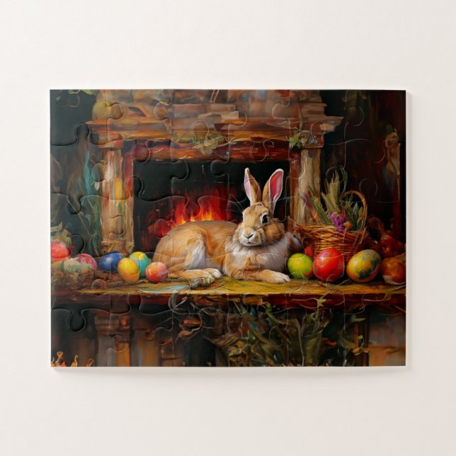 Ostern Bunny Bunte Ostereier (Horizontal)