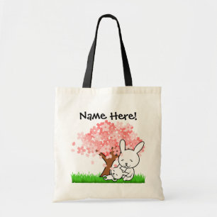 Ostern Bunny Cherry Blossom Baum Kinder Ei-Jagd Tragetasche