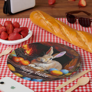 Ostern Bunny farbenfrohe Ostereier Happy Oster Pappteller