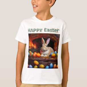 Ostern Bunny farbenfrohe Ostereier Happy Oster T-Shirt