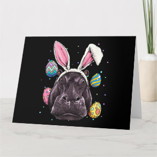 Ostern Bunny Hippo Funny Osterfest Wandern Karte