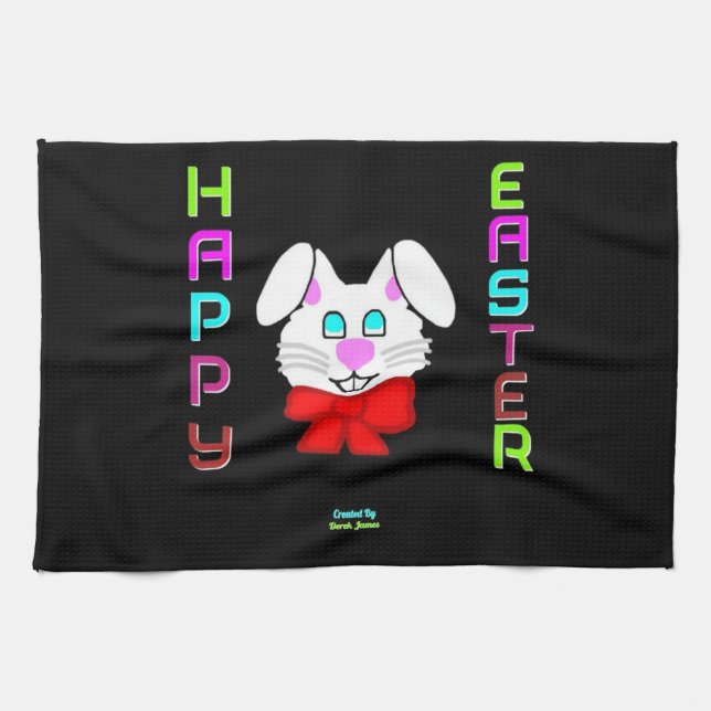 Ostern Bunny Kittuch Geschirrtuch (Horizontal)