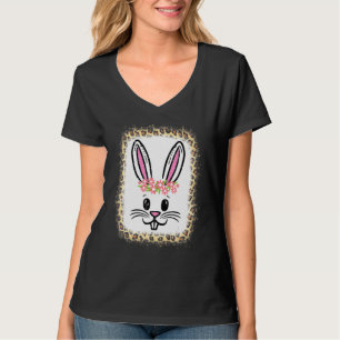 Ostern Bunny Rabbit Face Blume Niedlich Girls T-Shirt