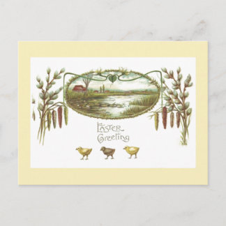 Ostern - Chicks & Teiche Kunst & Handwerk Postkart Feiertagspostkarte