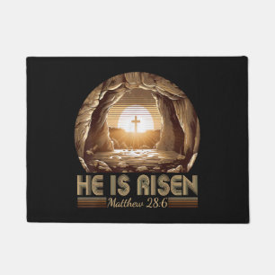 Ostern Christlich Er ist auferstanden Jesus Fußmatte