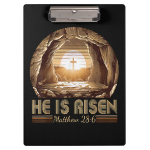 Ostern Christlich Er ist auferstanden Jesus Klemmbrett