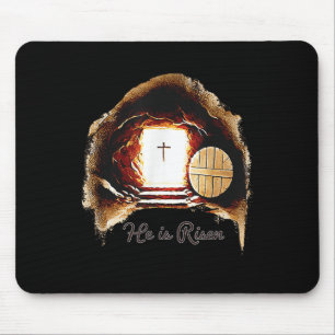 Ostern Christlich ist er riskiert Jesus leere Tomb Mousepad
