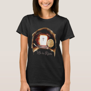 Ostern Christlich ist er riskiert Jesus leere Tomb T-Shirt