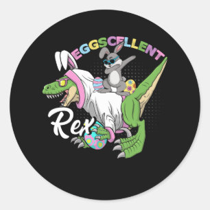 Ostern Dino Eggcellance Bunny Dab Beim Käse Runder Aufkleber