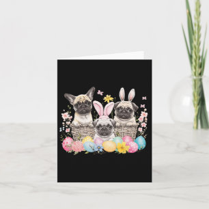Ostern Drei Mops Niedlich Ostern Sonniges Ozean Ku Karte