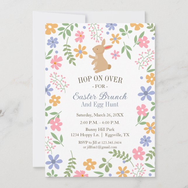 Ostern Einladung Spaß Niedlicher Sonnenschein zum  (Vorderseite)