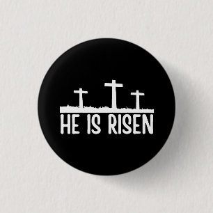 Ostern Er Ist Auferstanden Christlich  Button