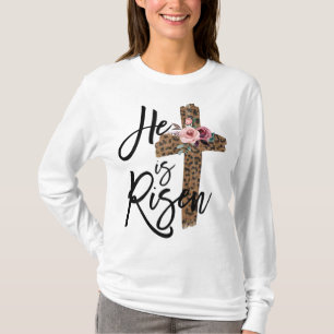 Ostern Er ist Risen Leopard für Christliches Teen  T-Shirt