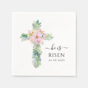 Ostern Er ist Risen Wasserfarbe Grünkreuz Serviette