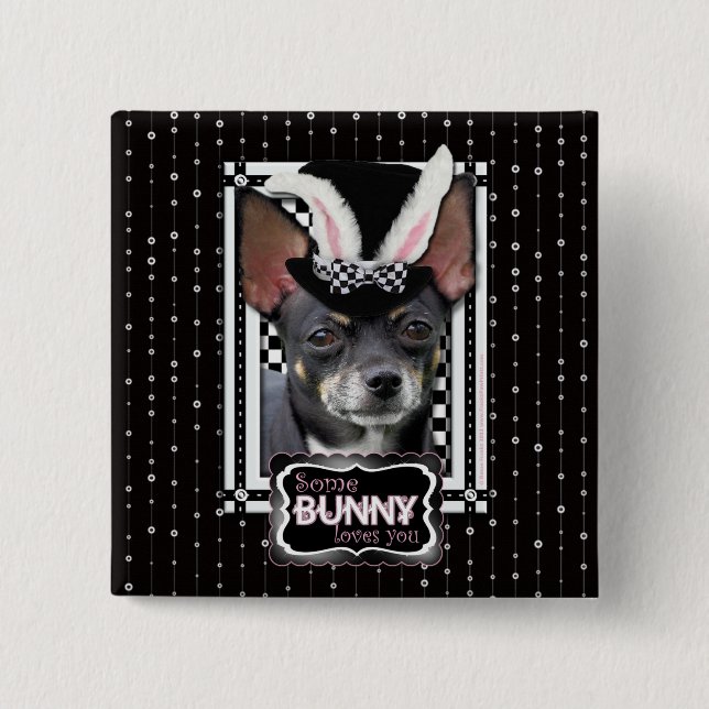 Ostern - etwas Häschen-Lieben Sie - Chihuahua Button (Vorderseite)