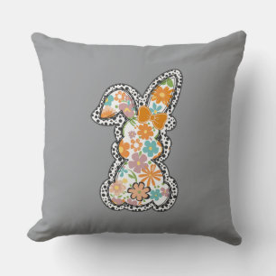 Ostern Floral Bunny Leopard Grenze glücklich Oster Kissen