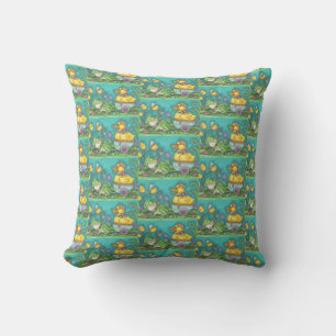 OSTERN FROSCH & ENTENPRINZ WURF KISSEN