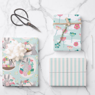 Ostern Frühling Geschenkpapier Set von 3