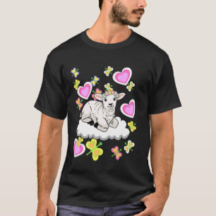 Ostern Frühling Schaf Schaf Lamm Wolke Kinder Chil T-Shirt