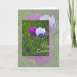 Ostern für Mama-und Vater-lila Blumen Feiertagskarte