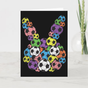 Ostern Fußball Liebhaber Bunny Kopf Ll Ei Jagd Frü Karte