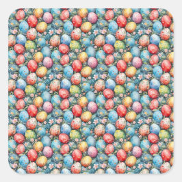 Ostern - Genussreiche Quadratischer Aufkleber