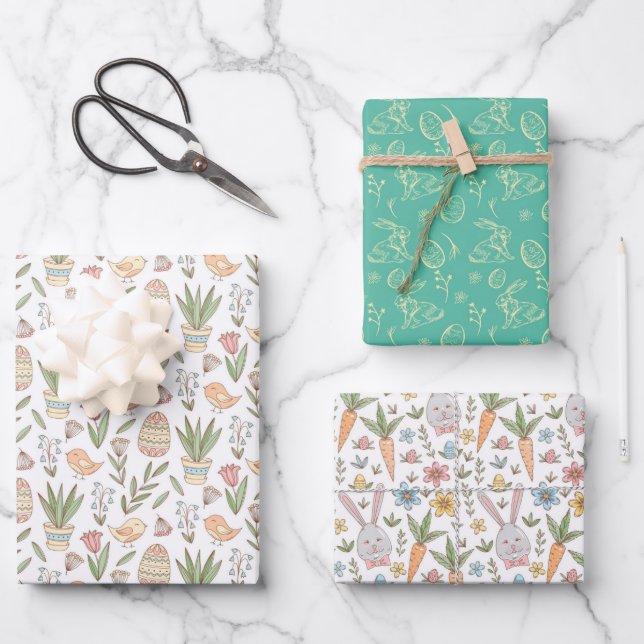 Ostern Geschenkpapier Set (Vorderseite)