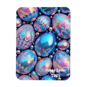 OSTERN ~ Glänzende Eier ~ Flexibler Fotomagnet Magnet