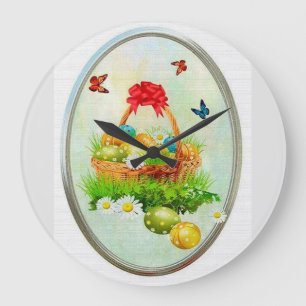 Ostern Große Wanduhr
