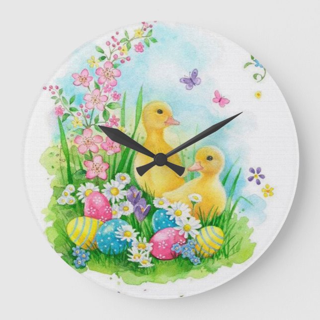 Ostern Große Wanduhr (Vorderseite)