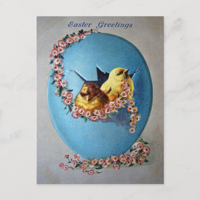 Ostern-Grüße 1909 Feiertagspostkarte (Vorderseite)