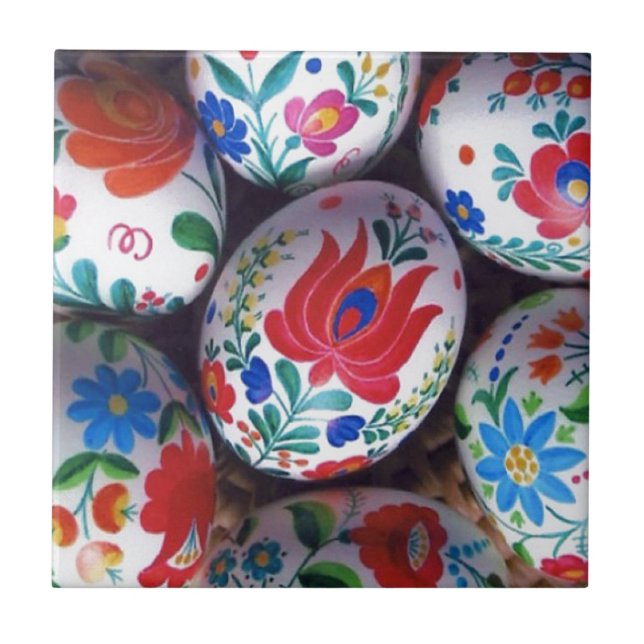 Ostern-Grüße kalocsai Eier Fliese (Vorderseite)